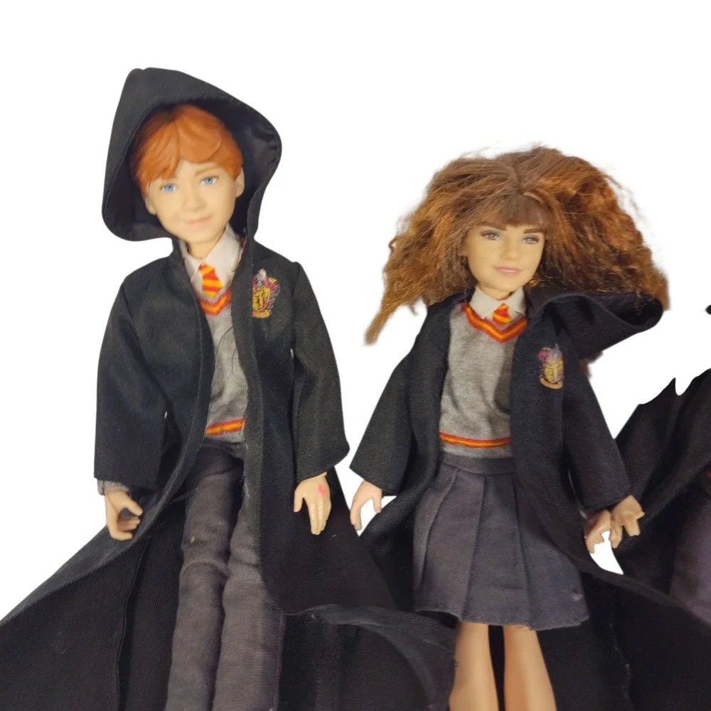 Harry Potter‎ Hermione Ron Harry Dolls Set Wizard Robes Hogwarts Lot